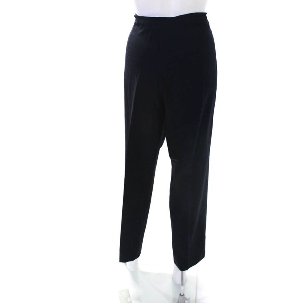 Akris Punto Women's Straight Leg Zip Closure Dress Pant Black Size 14 - Picture 9 of 10